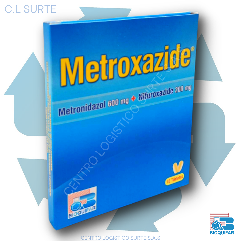 METROXAZIDE X 18 TAB  METRONIDAZOL+NIFUR BIOQUIFAR