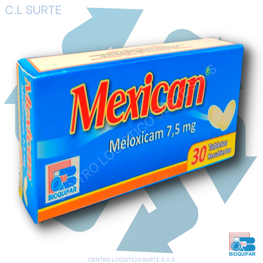 MEXICAN  7.5 MG X 30 TAB MELOXICAM BIOQUIFAR