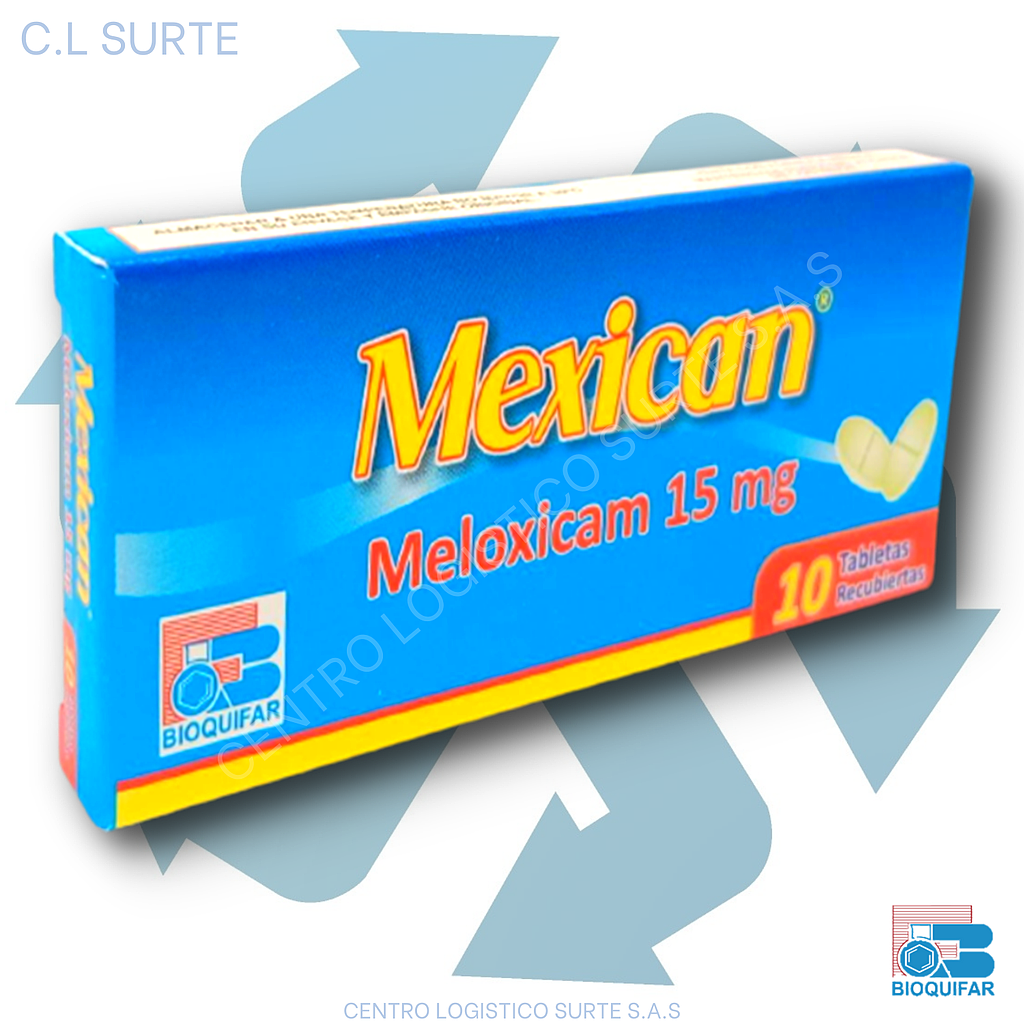 MEXICAN 15 MG X 10 TAB MELOXICAM BIOQUIFAR