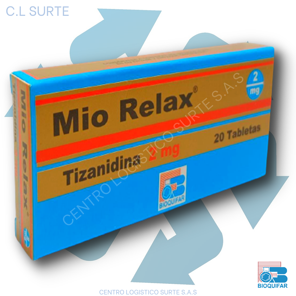 MIO RELAX 2 MG X 20 TAB TIZANIDINA BIOQUIFAR