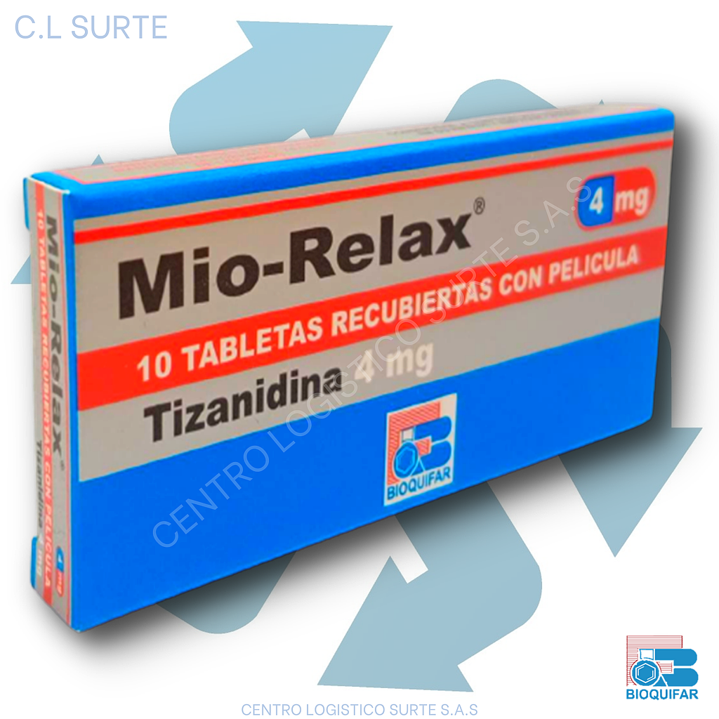 MIO RELAX 4 MG X 10 TAB TIZANIDINA BIOQUIFAR
