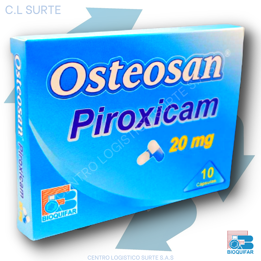 OSTEOSAN 20 MG X 10 CAP PIROXICAM BIOQUIFAR