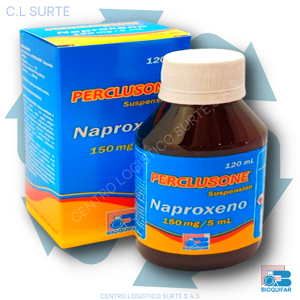 PERCLUSONE 150 MG SUSP X 120 ML NAPROXENO BIOQUIFAR