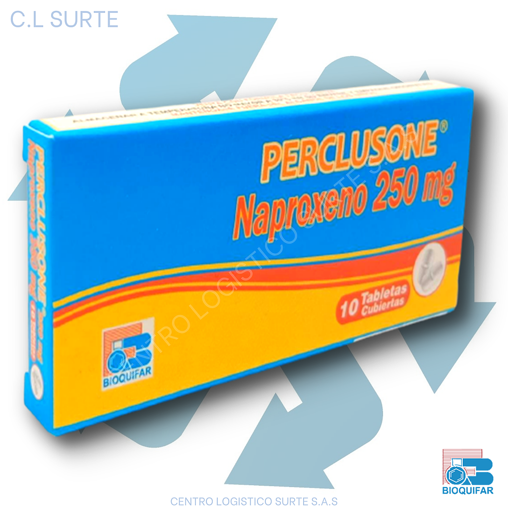 PERCLUSONE 250 MG X 10 TAB NAPROXENO BIOQUIFAR