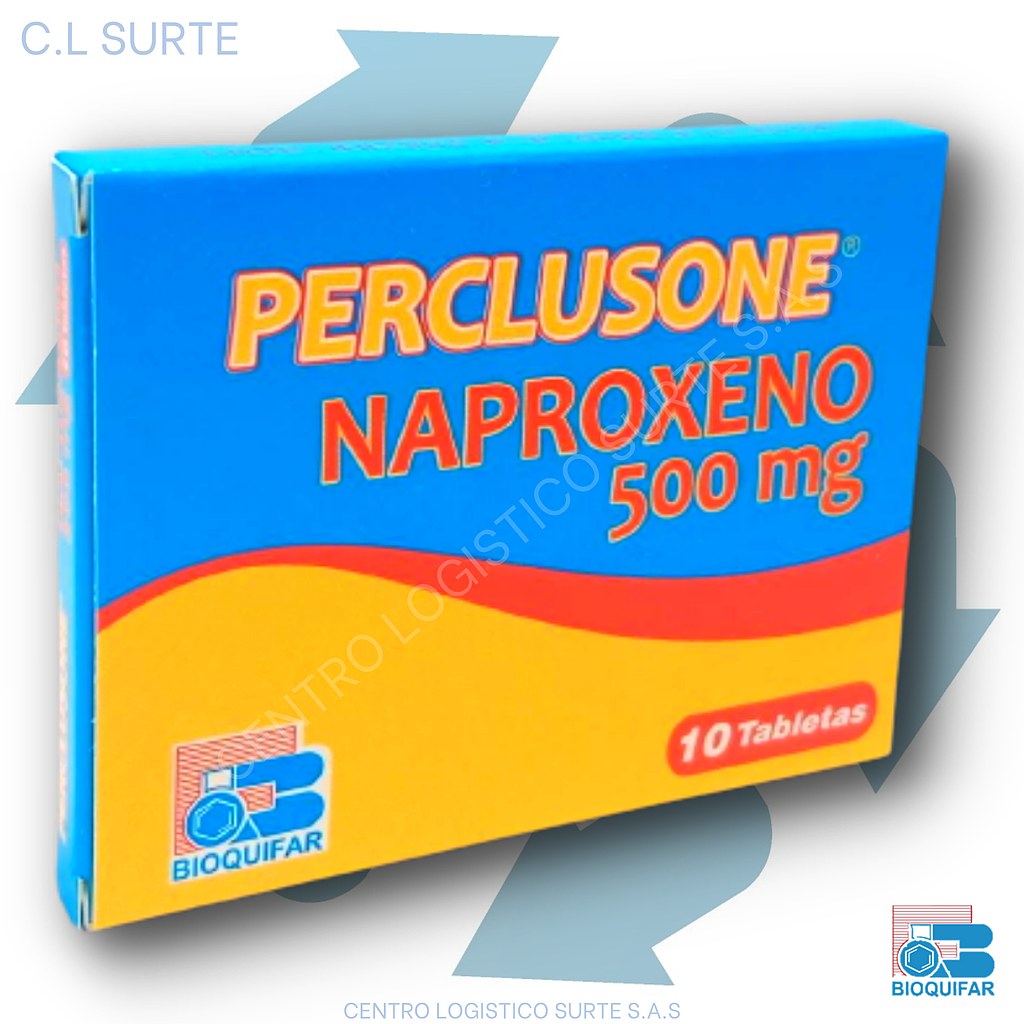PERCLUSONE 500 MG X 10 TAB NAPROXENO BIOQUIFAR