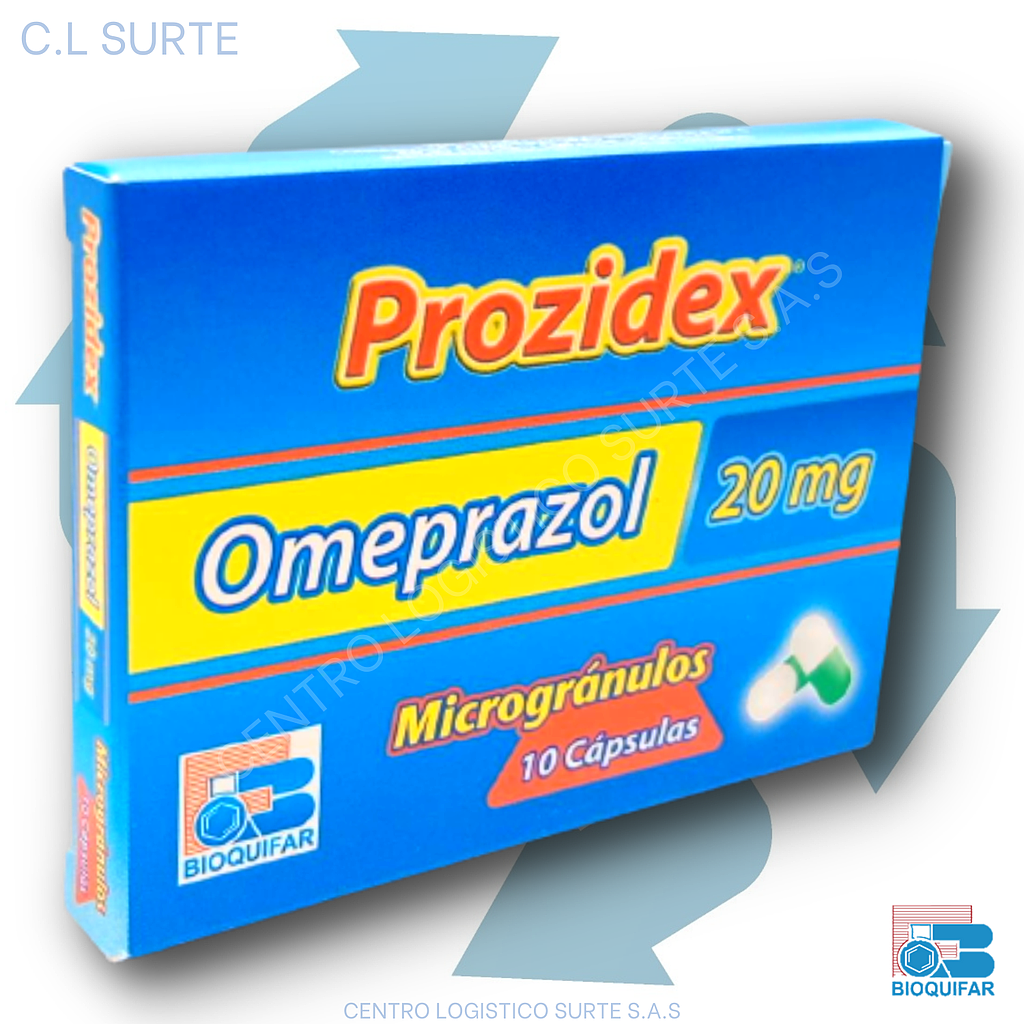 PROZIDEX 20 MG X 10 CAP OMEPRAZOL BIOQUIFAR