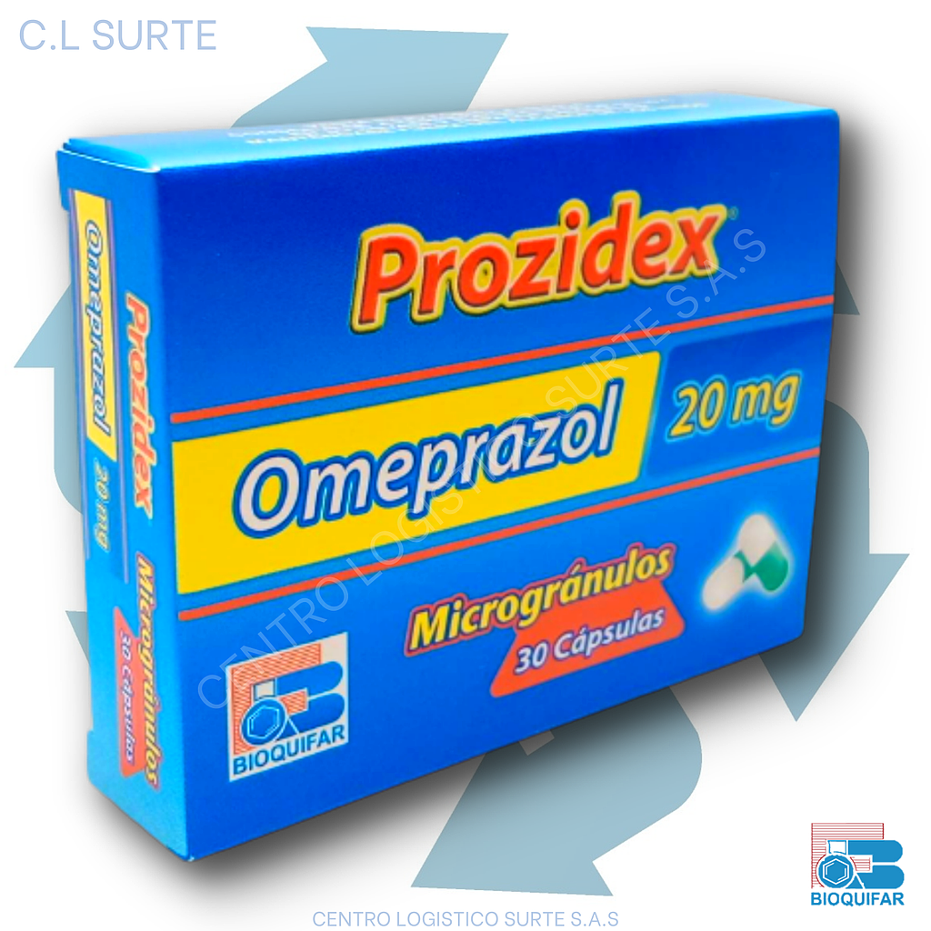 PROZIDEX 20 MG X 30 CAP OMEPRAZOL BIOQUIFAR