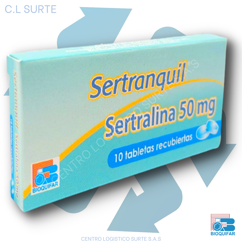 SERTRANQUIL 50 MG X 10 TAB SERTRALINA BIOQUIFAR