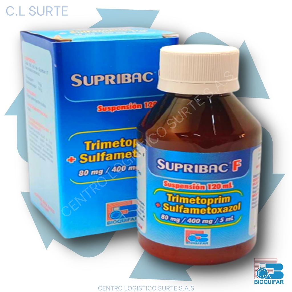 SUPRIBAC F SUSP X 120 ML TRIMETOPRIM 80 MG + SULFAMETOXAZOL 400 MG BIOQUIFAR
