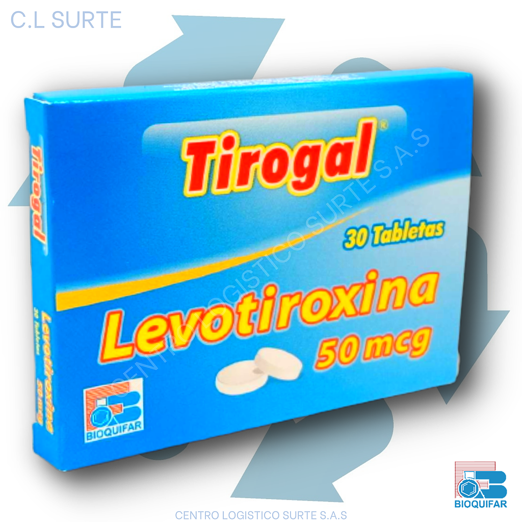TIROGAL  50 MCG X 30 TAB LEVOTIROXINA BIOQUIFAR