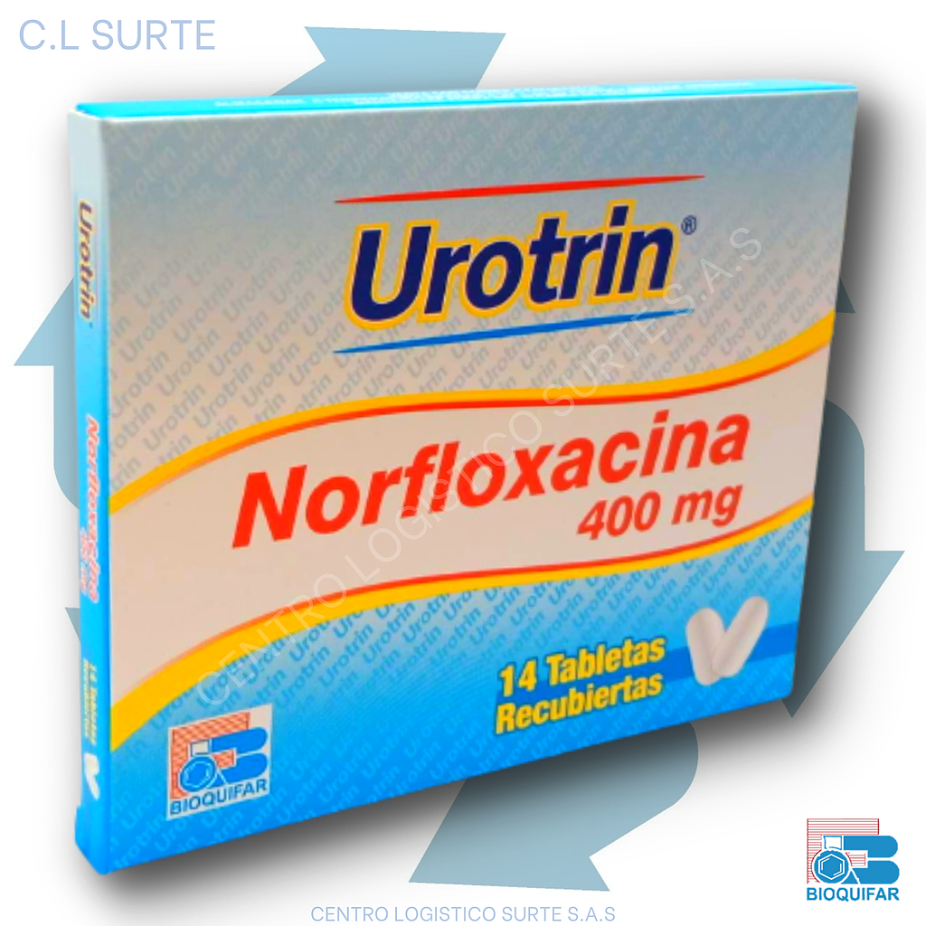 UROTRIN 400 MG X 14 TAB NORFLOXACINA BIOQUIFAR