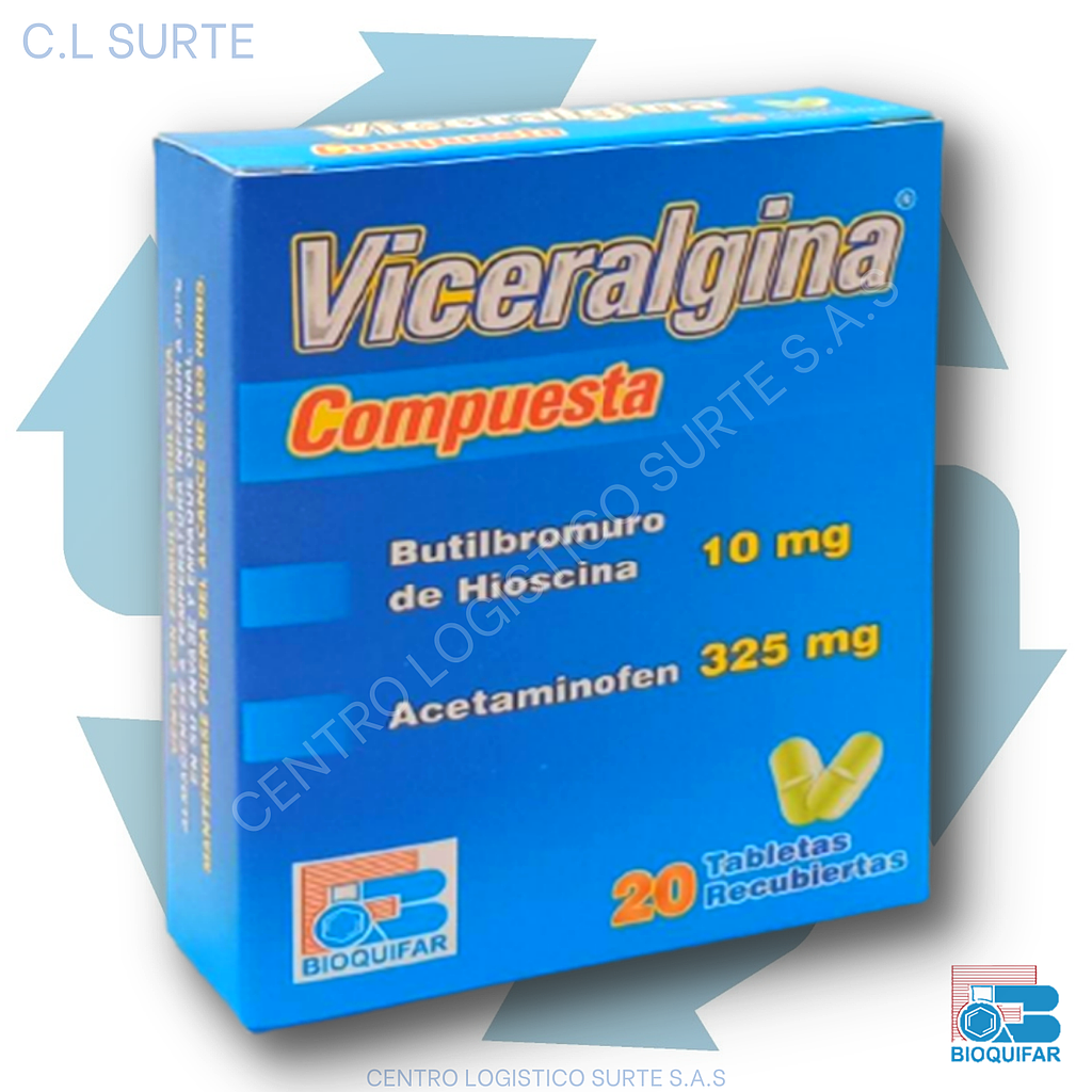 VICERALGINA CPTA X 20 TAB HIOSCINA BIOQUIFAR