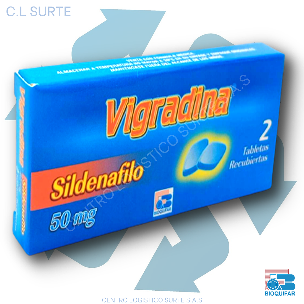 VIGRADINA 50 MG X 2 TAB SILDENAFILO BIOQUIFAR