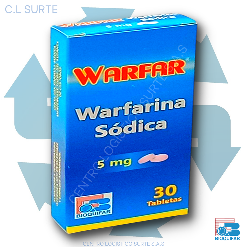 WARFAR 5 MG X 30 TAB WARFARINA SODICA BIOQUIFAR
