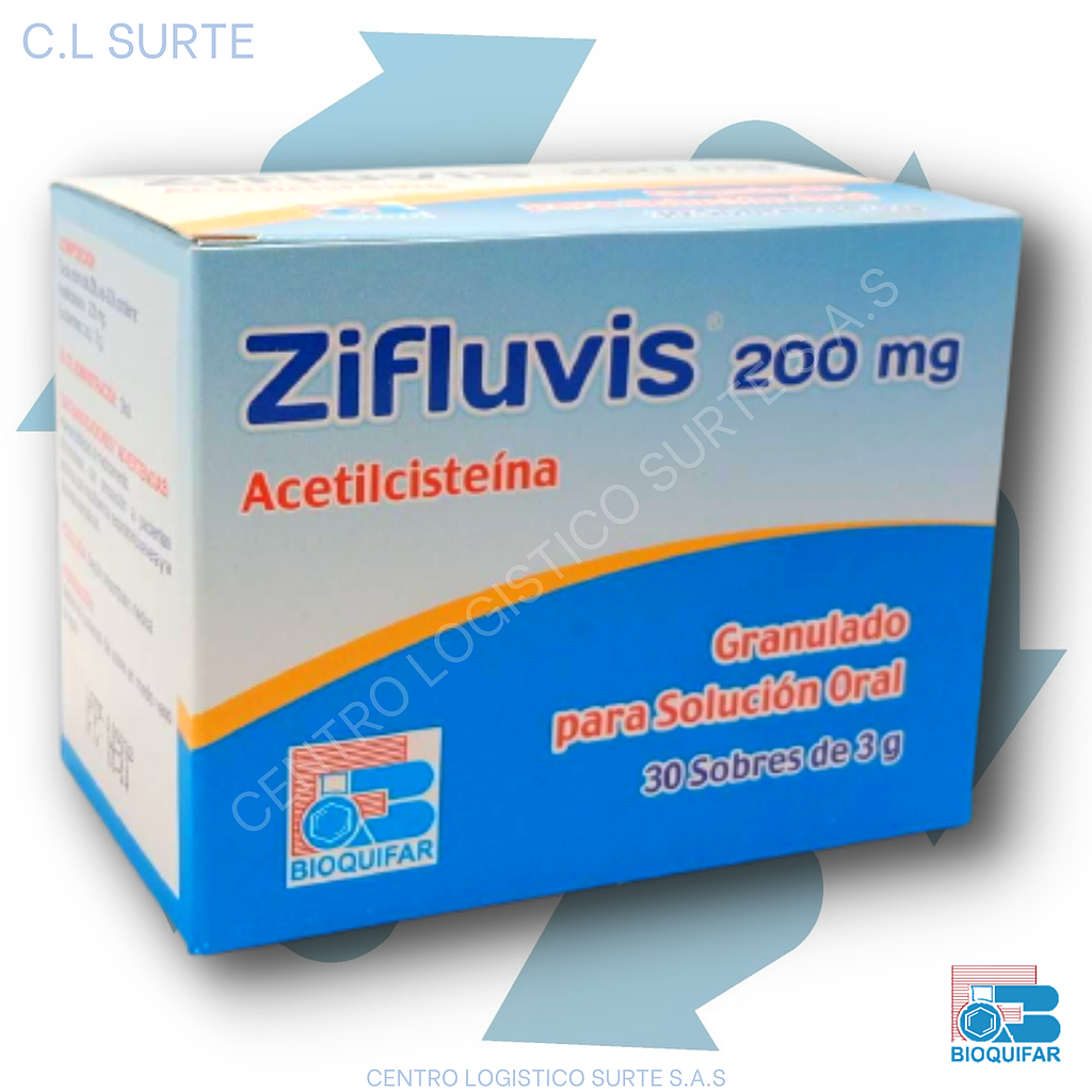 ZIFLUVIS 200 MG POLVO X 30 SOB N-ACETIL BIOQUIFAR