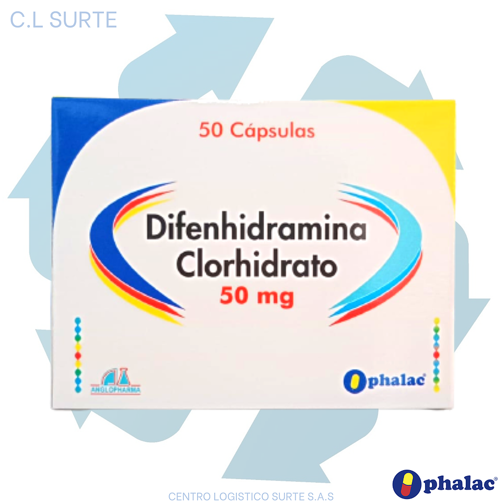 DIFENHIDRAMINA HCL 50 MG X  50 CAP OPHALAC