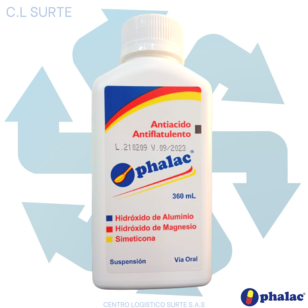 HIDROXIDO AL. + MG. + SIMETICONA X 360 ML OPHALAC