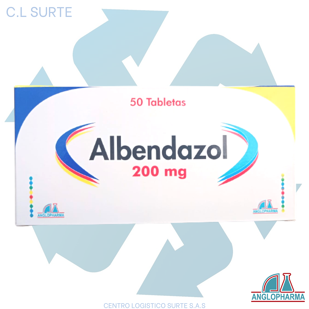ALBENDAZOL 200 MG X 50 TAB ANGLOPHARMA