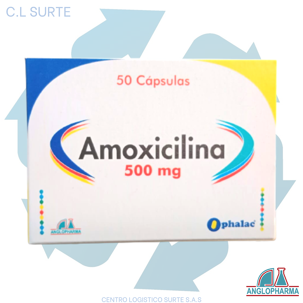 AMOXICILINA 500 MG X  50 CAP ANGLOPHARMA