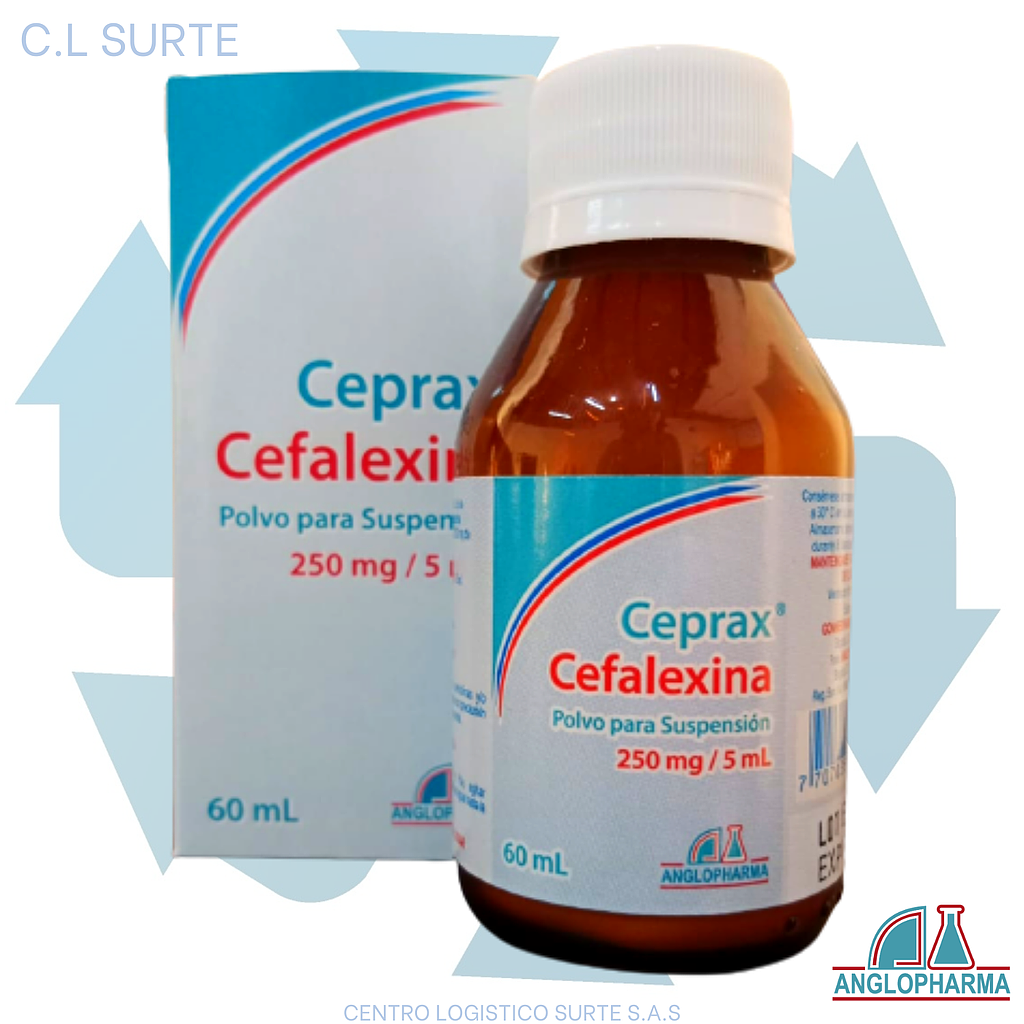 CEPRAX 250 MG  X  60 ML CEFALEXINA ANGLOPHARMA