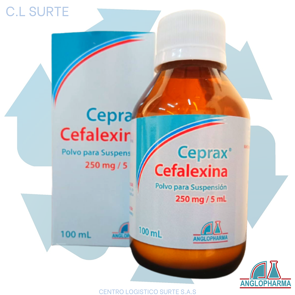 CEPRAX 250 MG X 100 ML CEFALEXINA ANGLOPHARMA