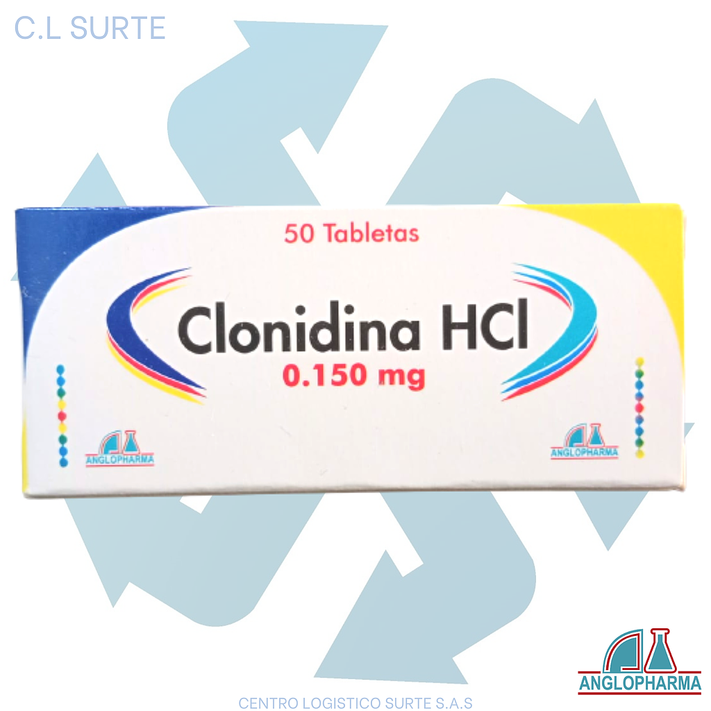 CLONIDINA HCL 0.150 MG X 50 TAB ANGLOPHARMA