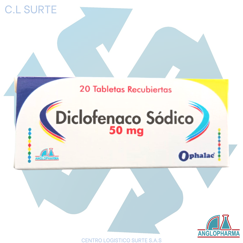 DICLOFENACO  50 MG X  20 TAB ANGLOPHARMA