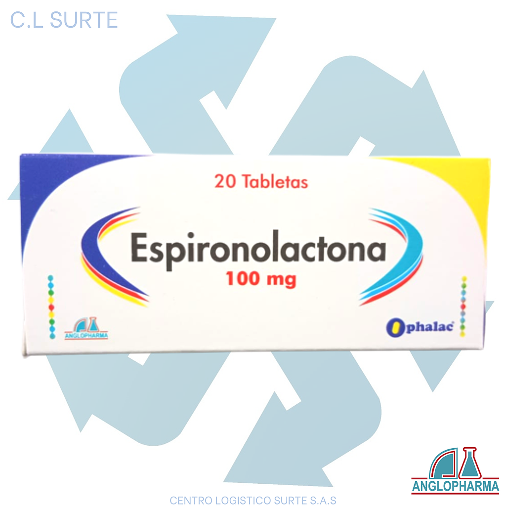 ESPIRONOLACTONA 100 MG X 20 TAB ANGLOPHARMA