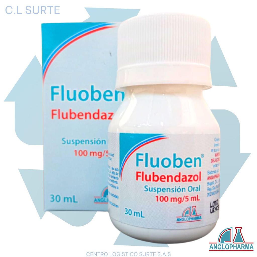 FLUOBEN SUSP 2% X 30 ML FLUBENDAZOL ANGLOPHARMA
