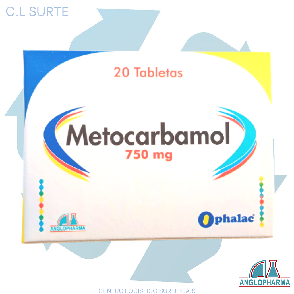 METOCARBAMOL 750 MG X  20 TAB ANGLOPHARMA