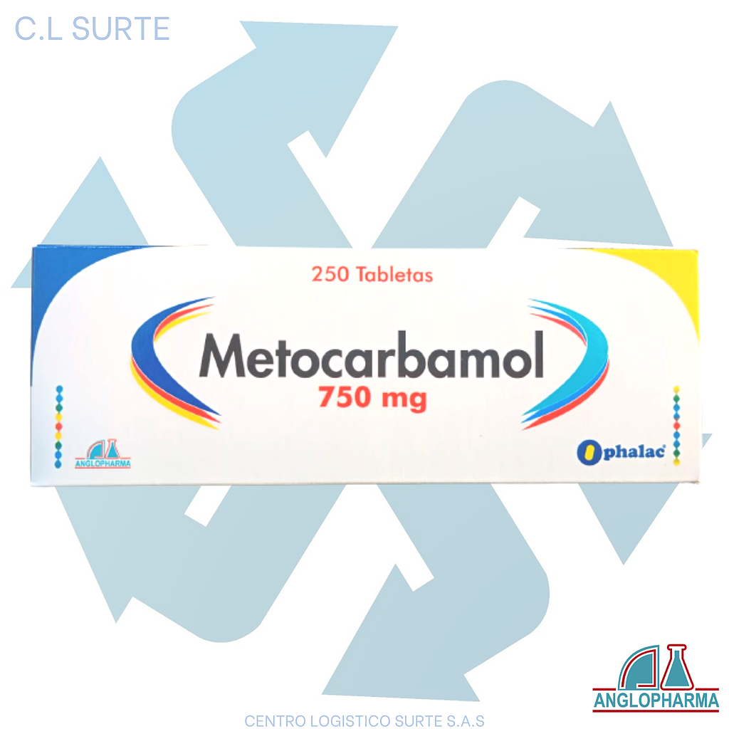 METOCARBAMOL 750 MG X 250 TAB ANGLOPHARMA