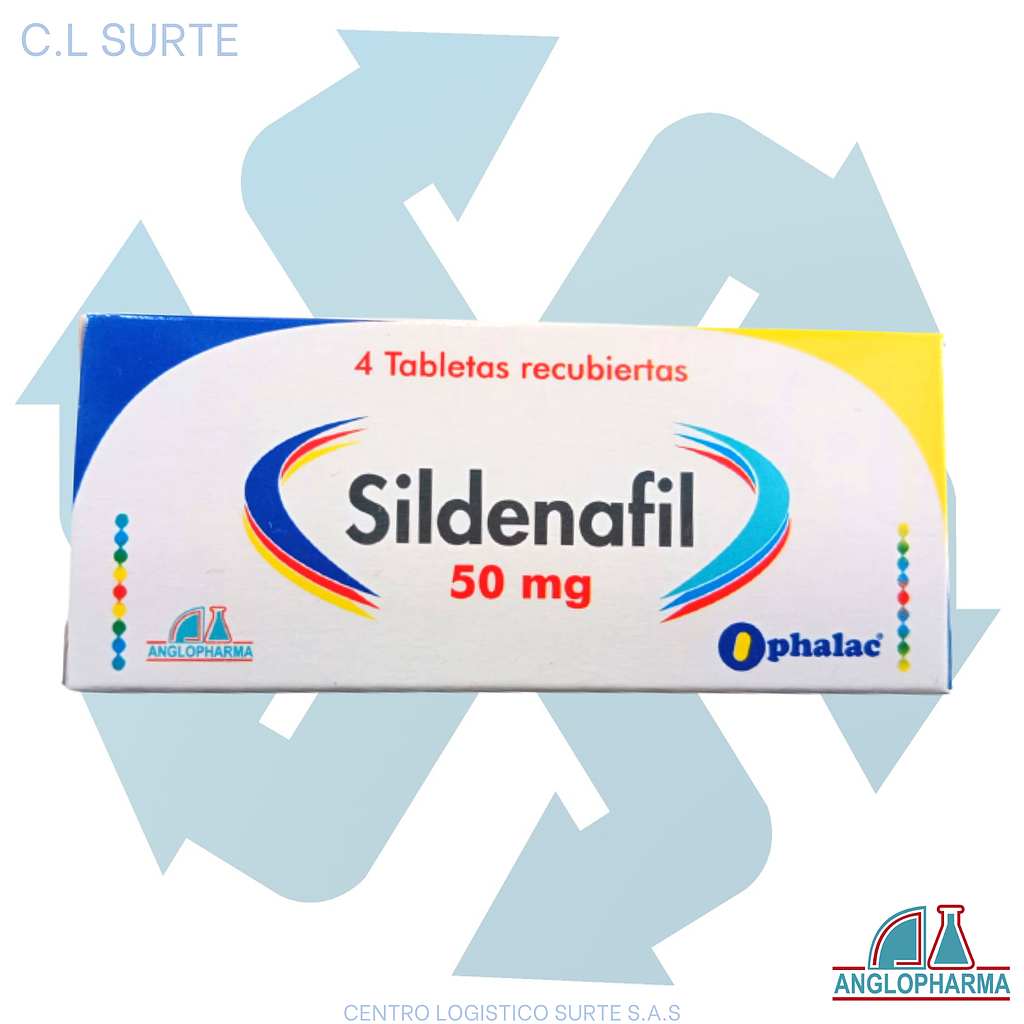 SILDENAFIL 50 MG X 4 TAB ANGLOPHARMA