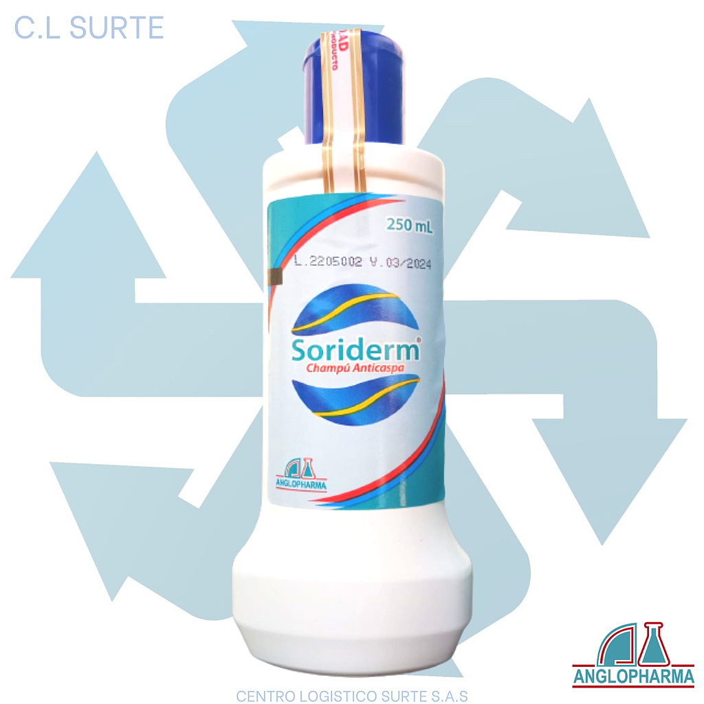SORIDERM CHAMPU X 250 ML ALQUITRAN DE HULLA ANGLOPHARMA