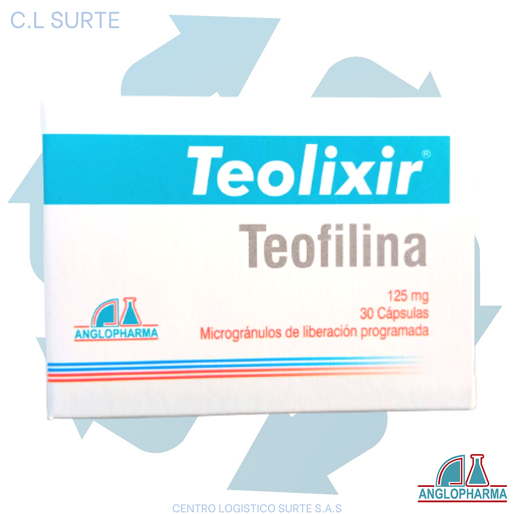 TEOLIXIR 125 MG X 30 CAP  (TEOFILINA) ANGLOPHARMA