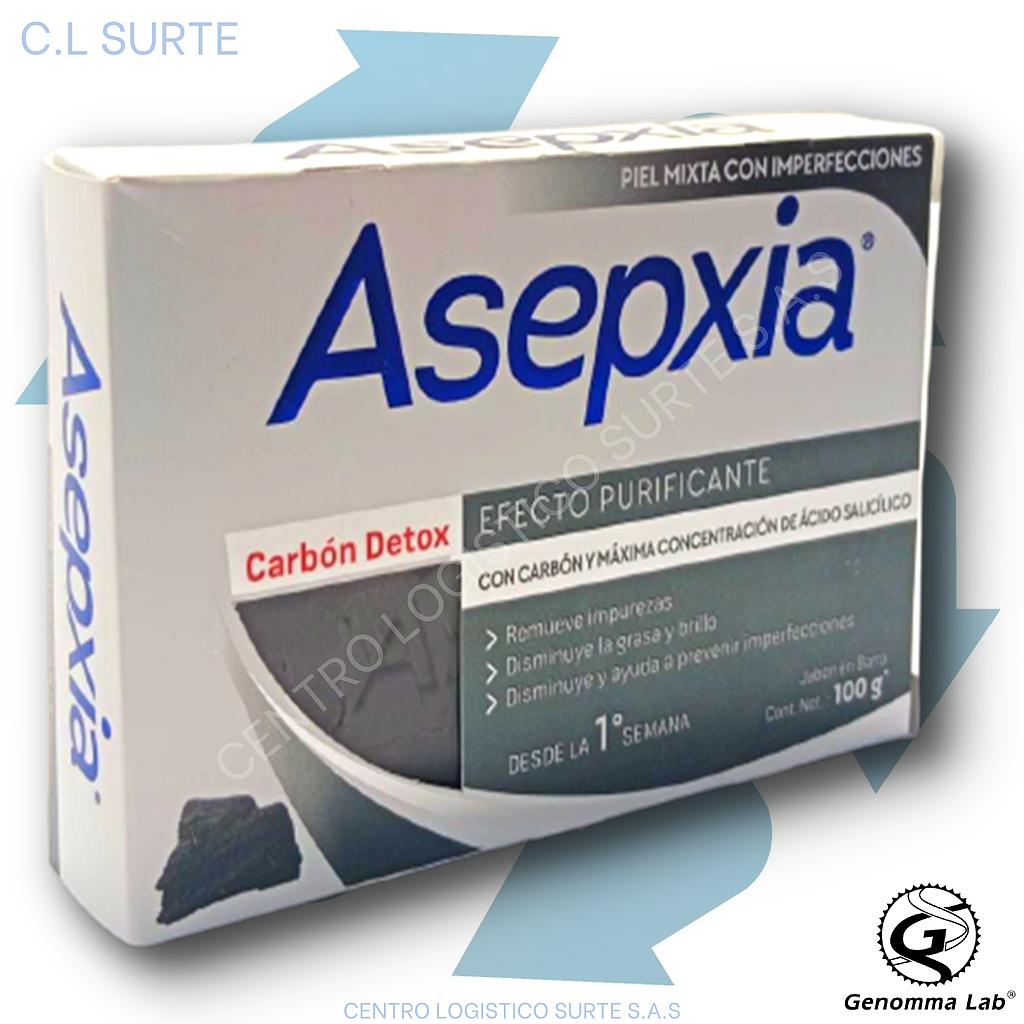 ASEPXIA JABON X 100 G CARBON GENOMMA LAB + IVA