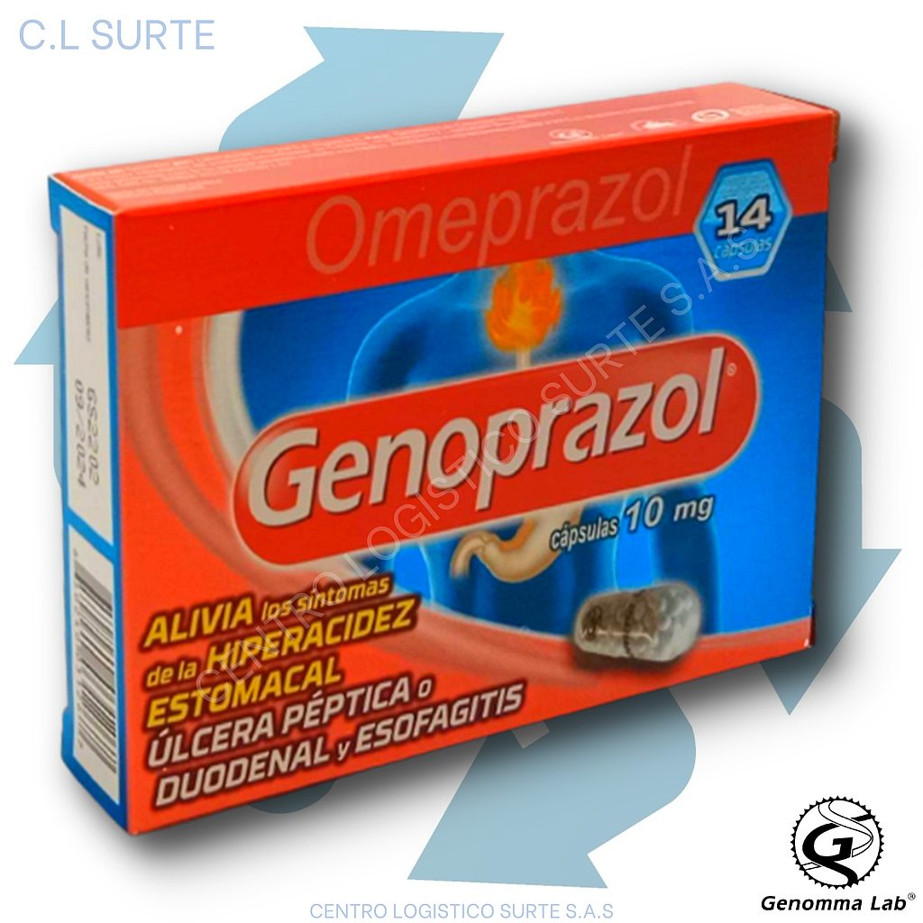 GENOPRAZOL 10 MG X 14 CAPS OMEPRAZOL GENOMMA LAB 