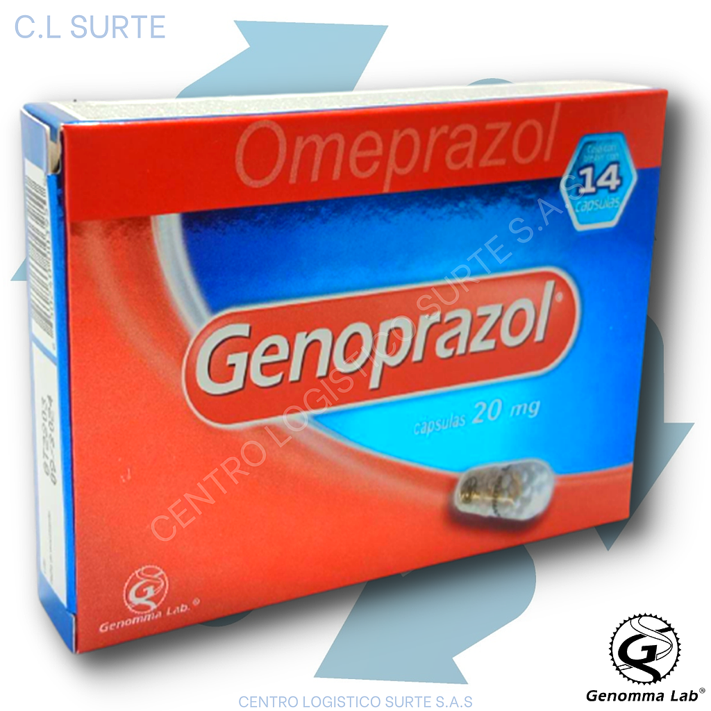 GENOPRAZOL 20 MG X 14 CAPS OMEPRAZOL GENOMMA LAB
