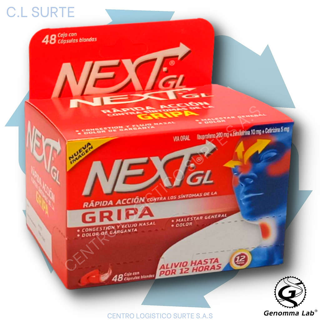 NEXT GL GRIPA X 48 CAPS GENOMMA LAB