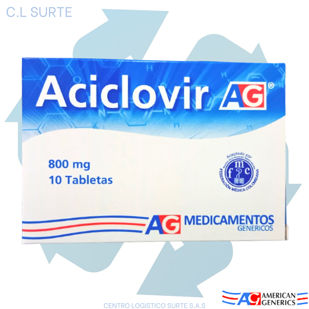 ACICLOVIR 800 MG X 10 TAB A-G