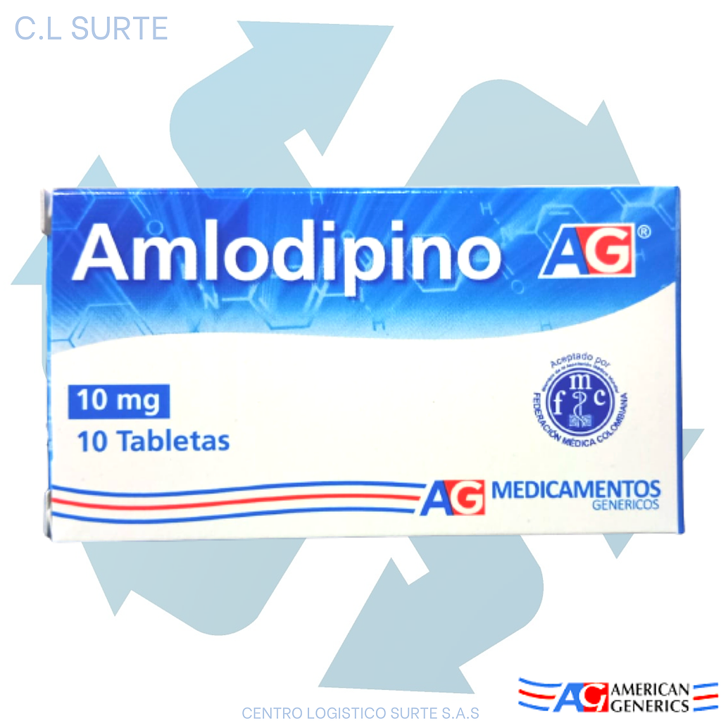 AMLODIPINO 10 MG X 10 TAB A-G