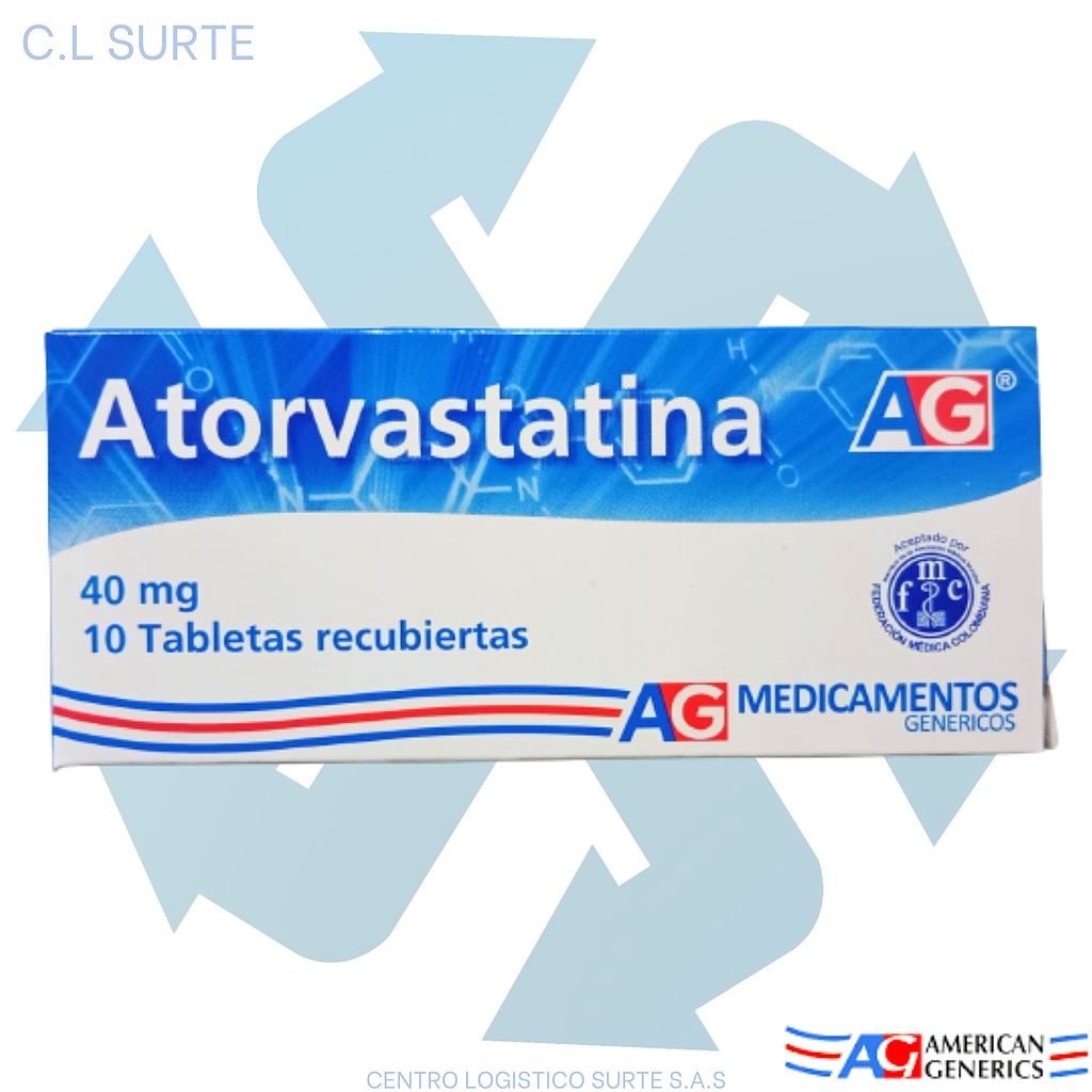 ATORVASTATINA 40 MG X 10 TAB A-G