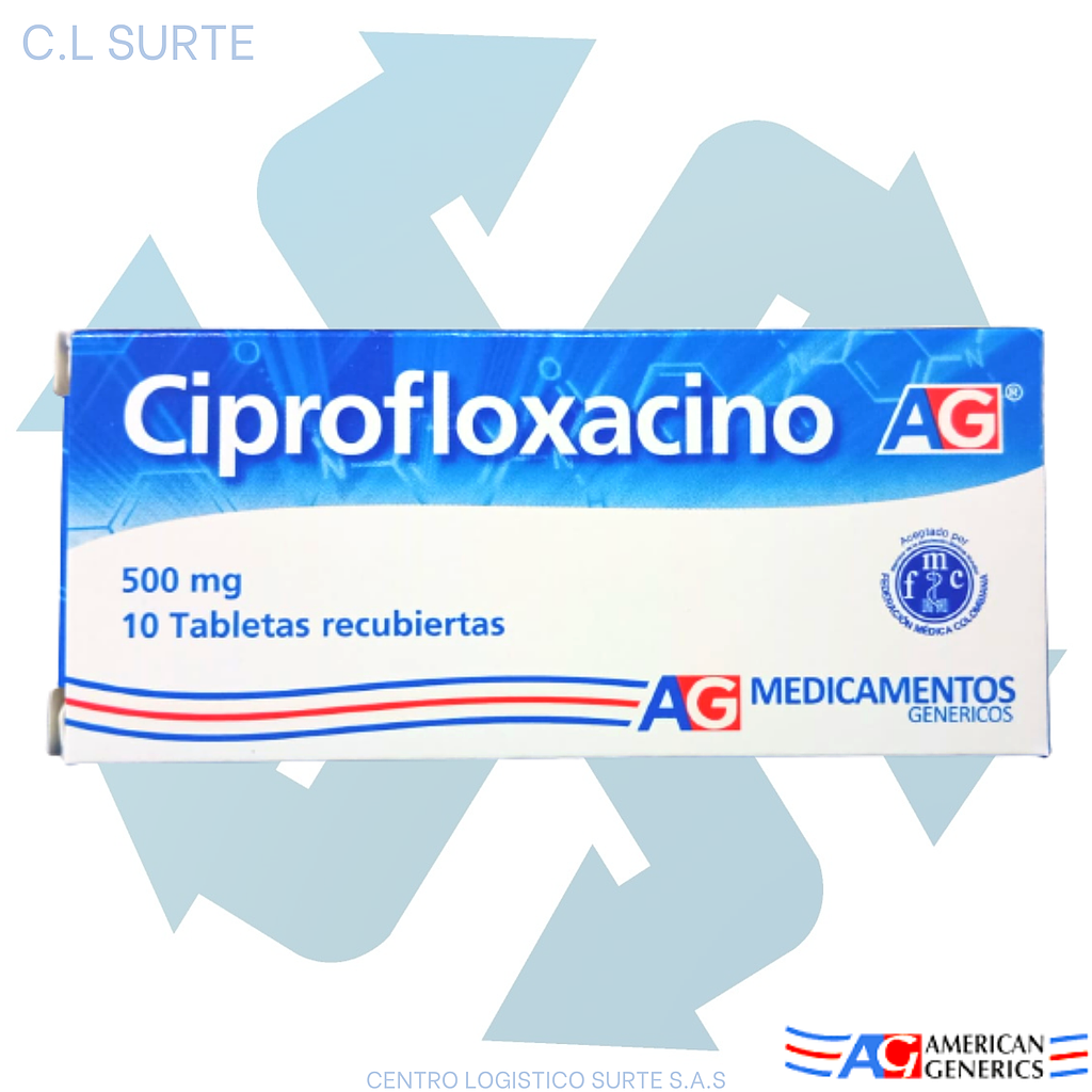 CIPROFLOXACINO 500 MG X 10 TAB A-G