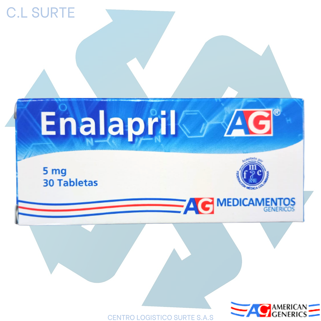 ENALAPRIL  5 MG X 30 TAB A-G