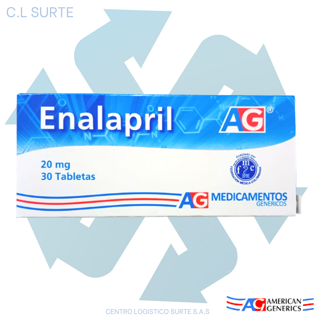 ENALAPRIL 20 MG X 30 TAB A-G