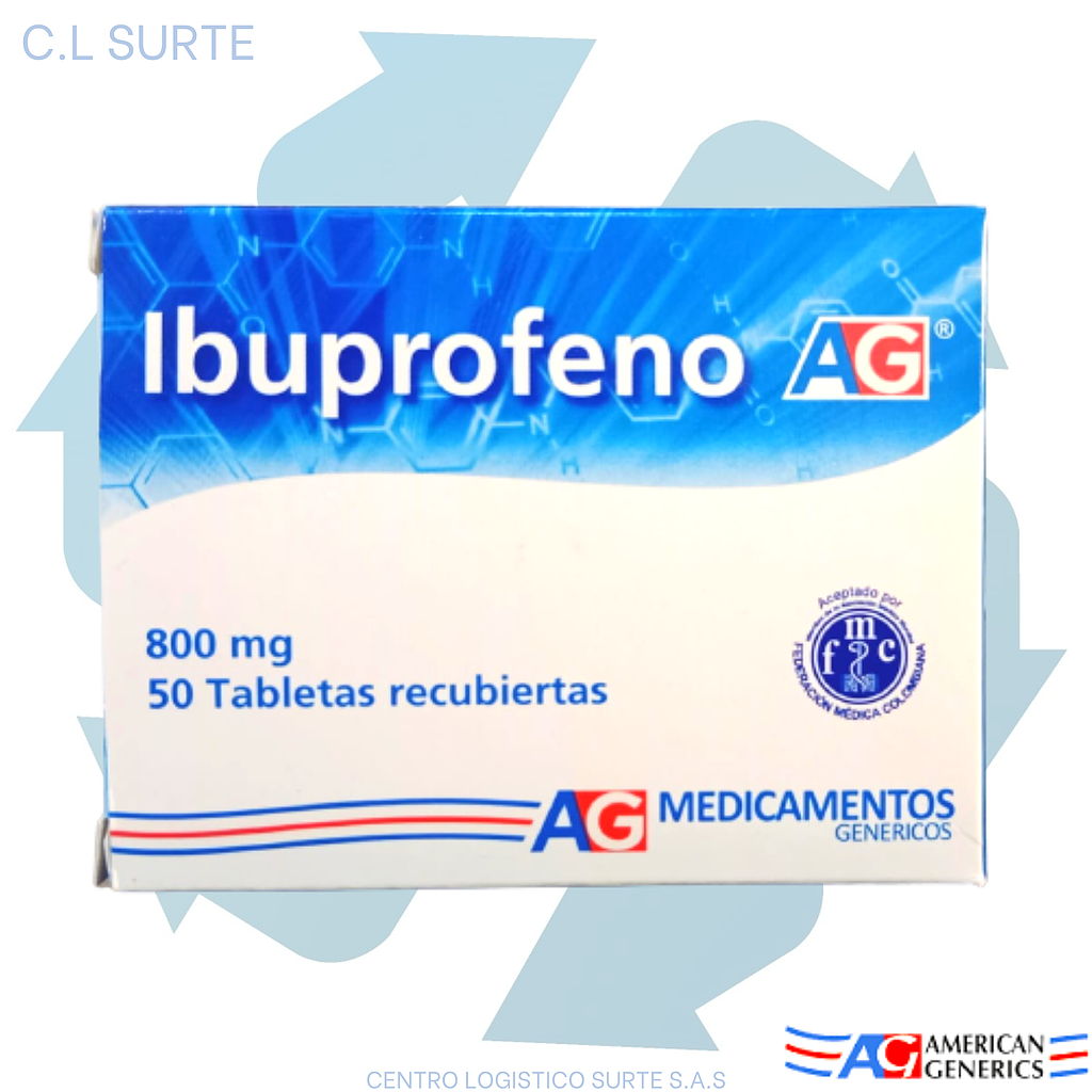 IBUPROFENO 800 MG X  50 TAB A-G