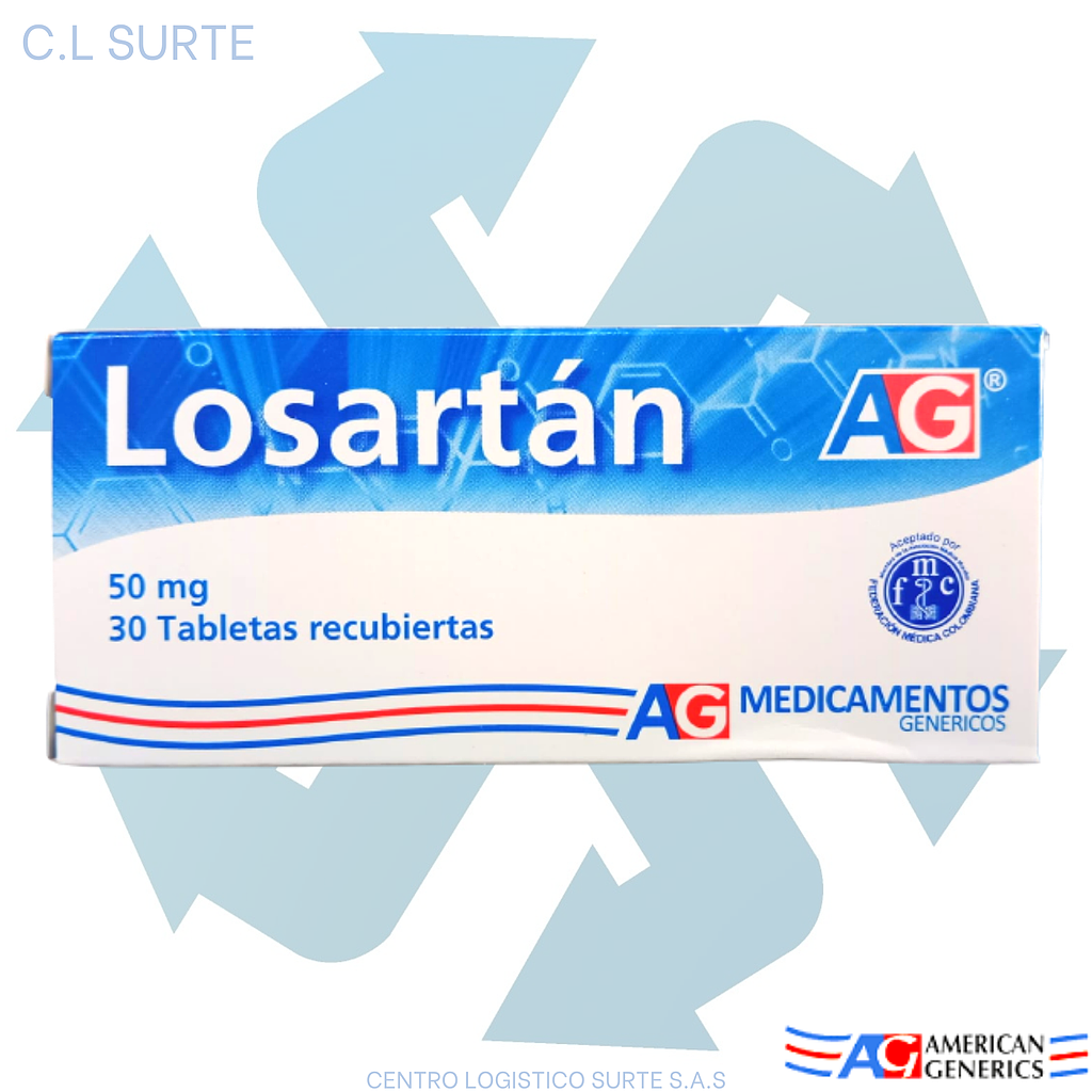 LOSARTAN  50 MG X 30 TAB A-G