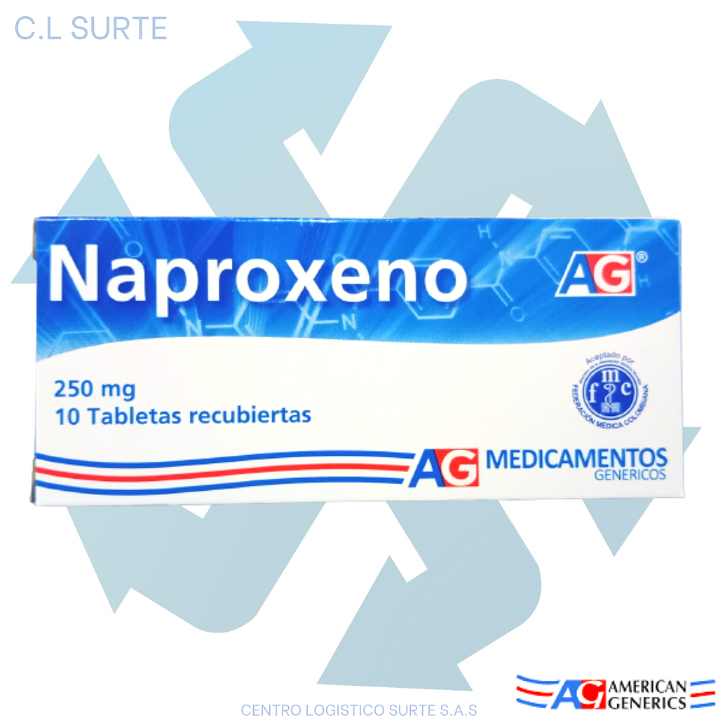 NAPROXENO 250 MG X 10 TAB A-G