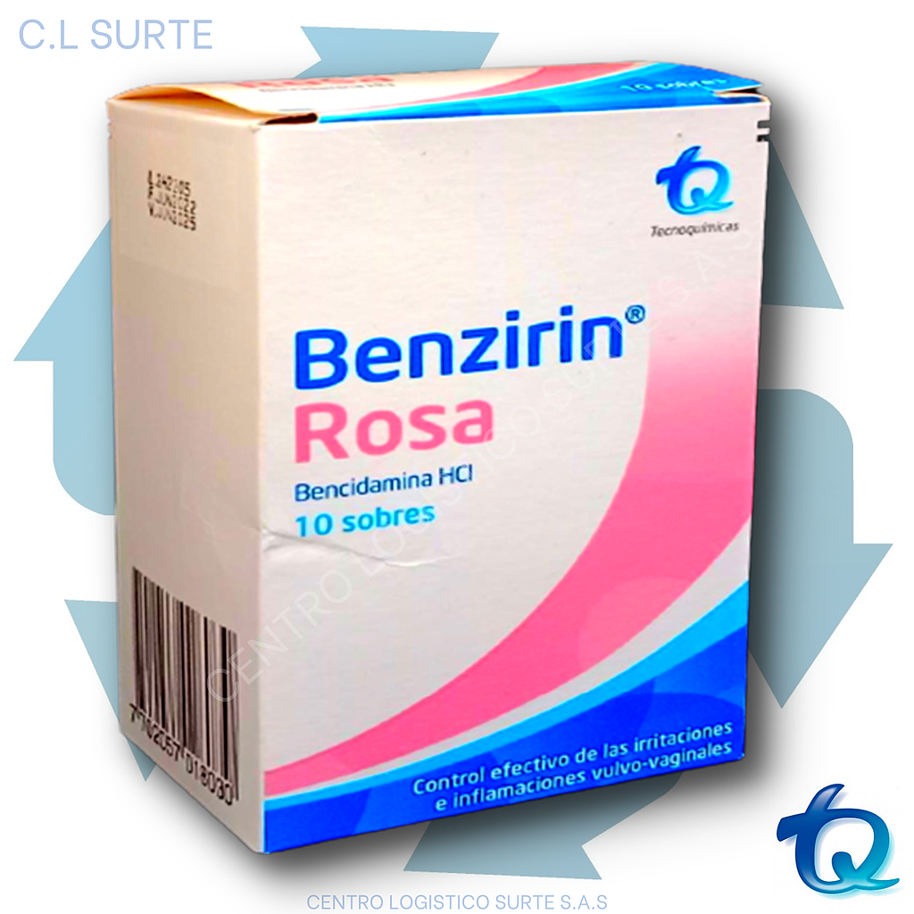 BENZIRIN ROSA POLVO X 10 SOB BENCIDAMINA ETICOS TQ