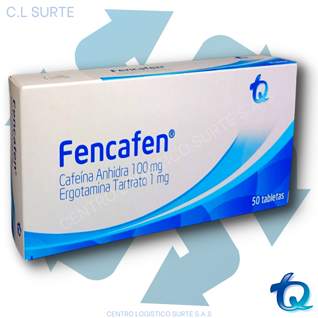 FENCAFEN 100 MG X 50 TAB CAFEIN+ERGOTAMI ETICOS TQ