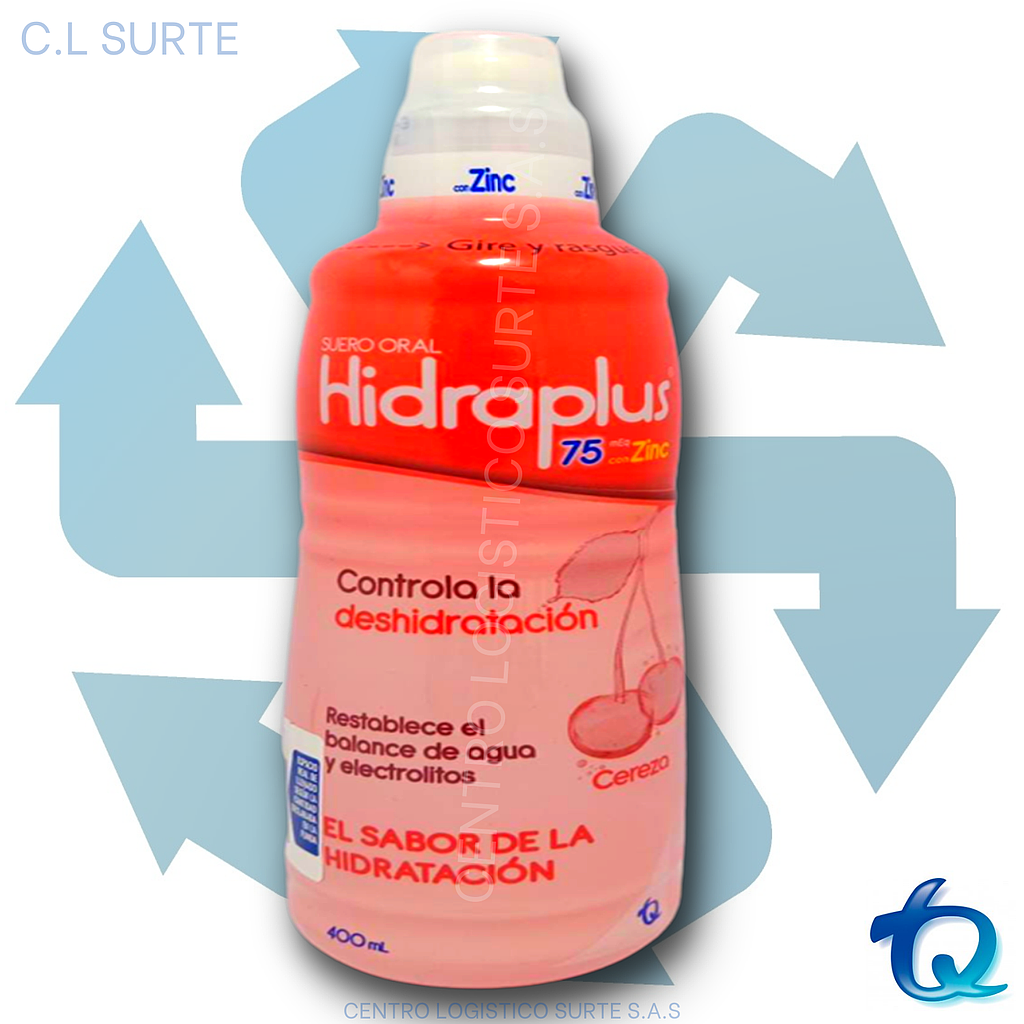 HIDRAPLUS 75 MEQ X 400 ML ZINC CEREZA ETICOS TQ